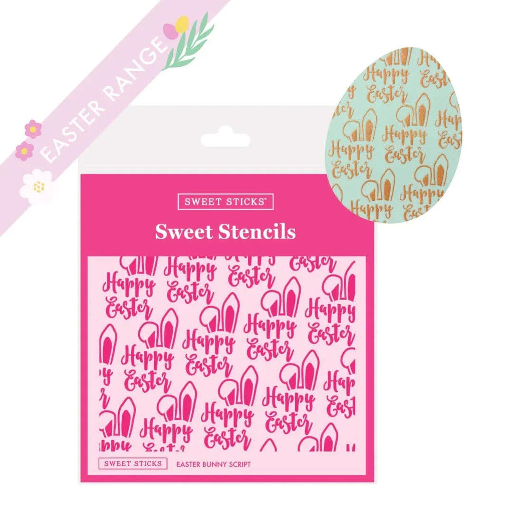 Sweet Sticks Cookie Stencil Sweet Sticks Easter Bunny Script Stencil