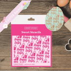 Sweet Sticks Cookie Stencil Sweet Sticks Easter Bunny Script Stencil