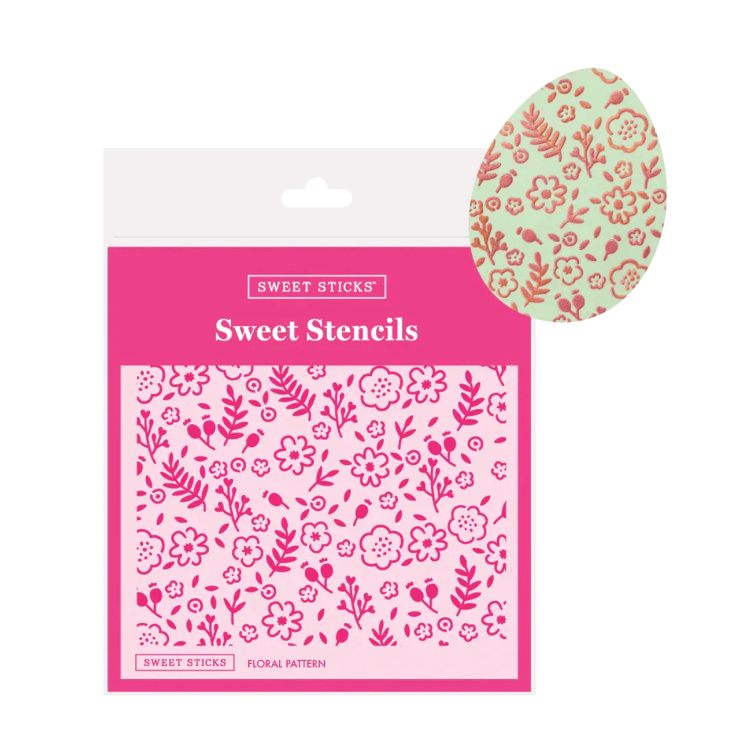 Sweet Sticks Cookie Stencil Sweet Sticks Floral Pattern Stencil