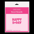 Sweet Sticks Cookie Stencil Sweet Sticks Happy Birthday Lettering Stencil