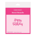 Sweet Sticks Cookie Stencil Sweet Sticks Happy Birthday Script Stencil